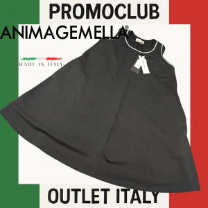 Рокля Anima Gemella, черна, 95% памук, размер S, Италия